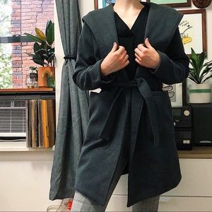 Grey Hooded Coat
